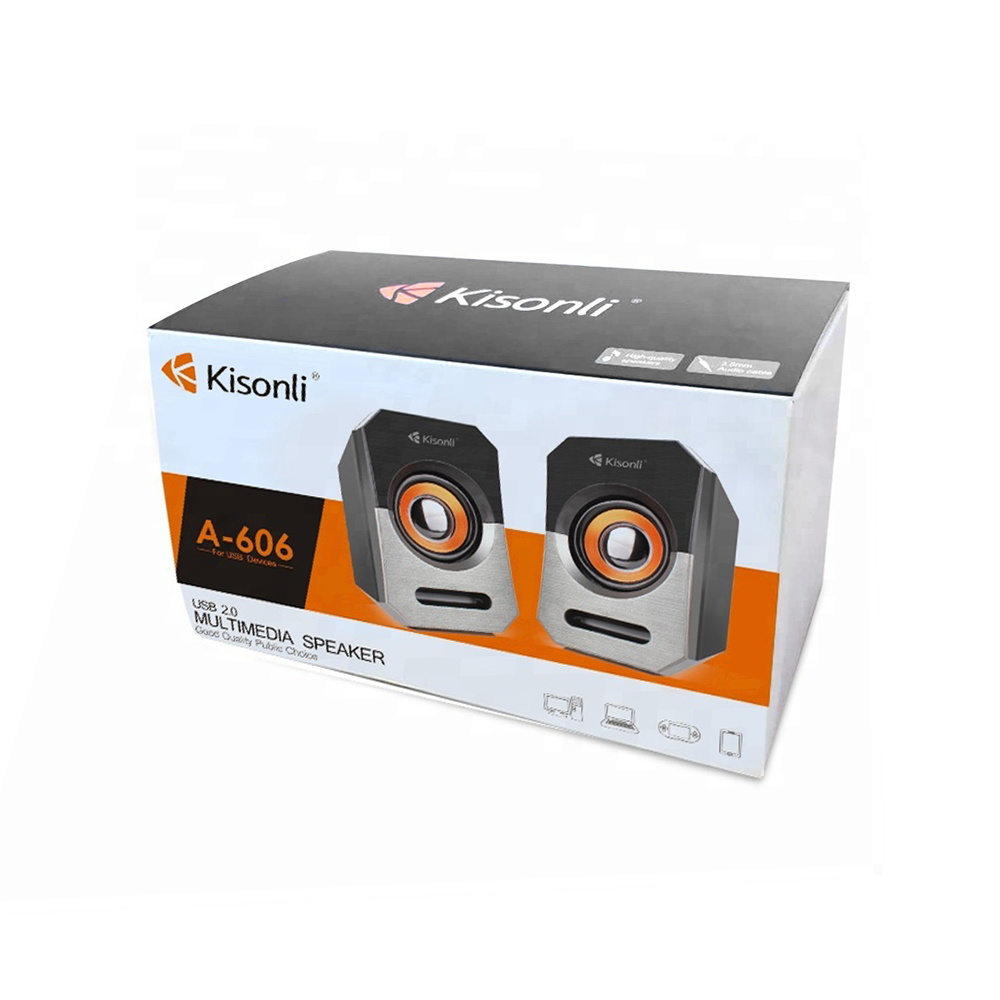 Тонколони Kisonli А-606, 3W*2, USB, Различни цветове - 22118