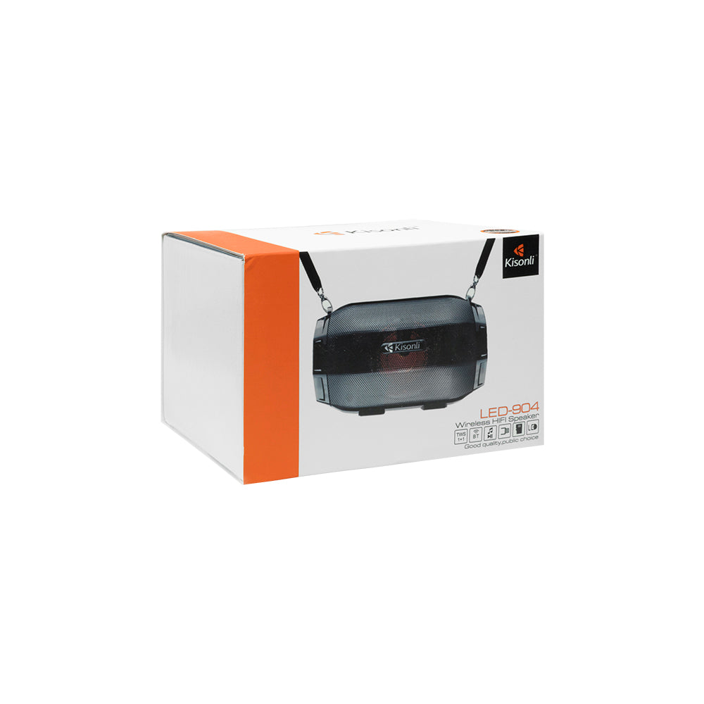 Тонколона Kisonli LED-904, Bluetooth, USB, SD, FM, Различни цветове - 22119