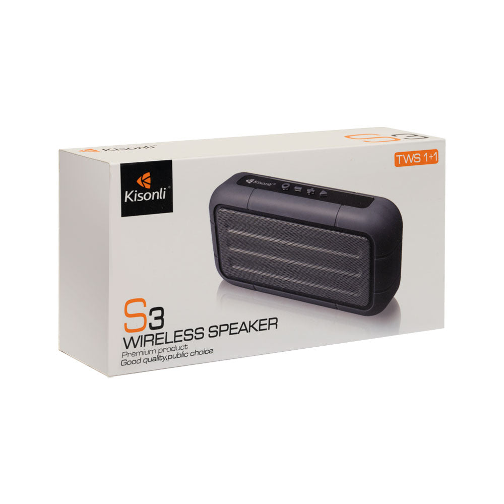 Тонколона Kisonli S3, Bluetooth, USB, SD, FM, Различни цветове - 22123