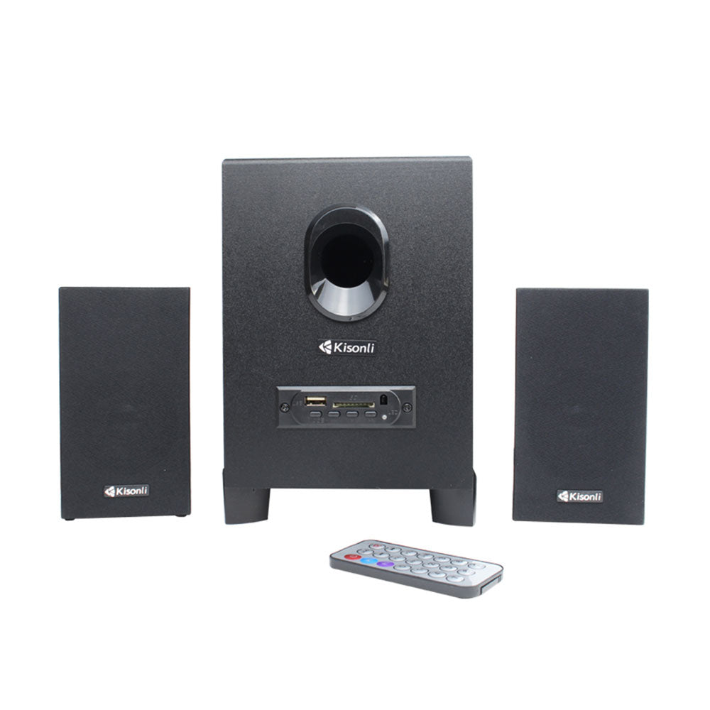 Тонколони Kisonli TM-5000U, Bluetooth, 5W+2x3W, USB, Черен - 22149