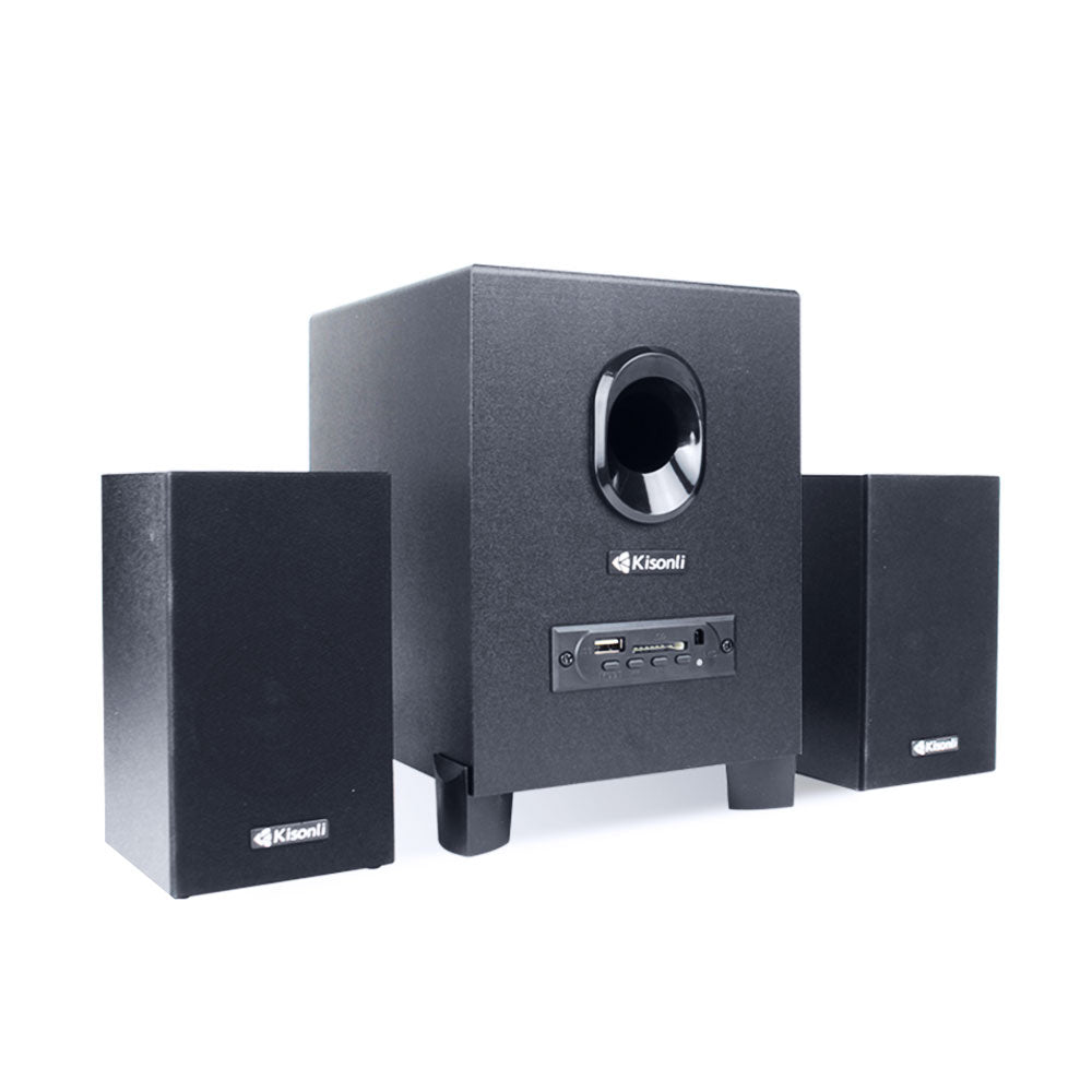 Тонколони Kisonli TM-5000U, Bluetooth, 5W+2x3W, USB, Черен - 22149