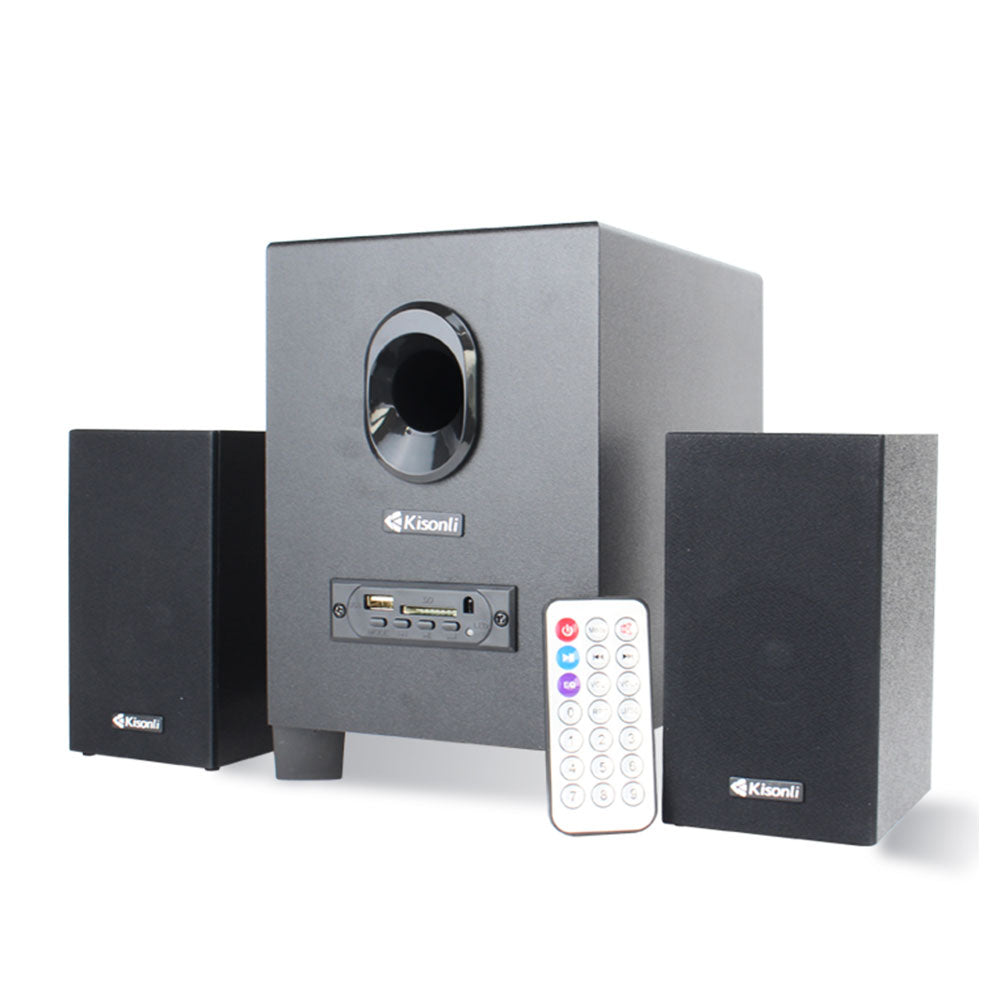 Тонколони Kisonli TM-5000U, Bluetooth, 5W+2x3W, USB, Черен - 22149