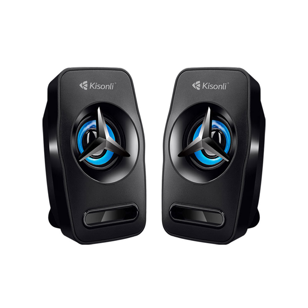 Тонколони Kisonli L-3030, 2x3W, USB, Черен - 22156