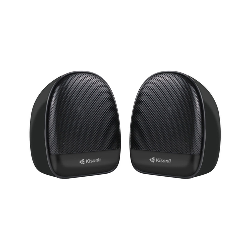 Тонколони Kisonli KS-08, 2x3W, USB, Черен - 22158