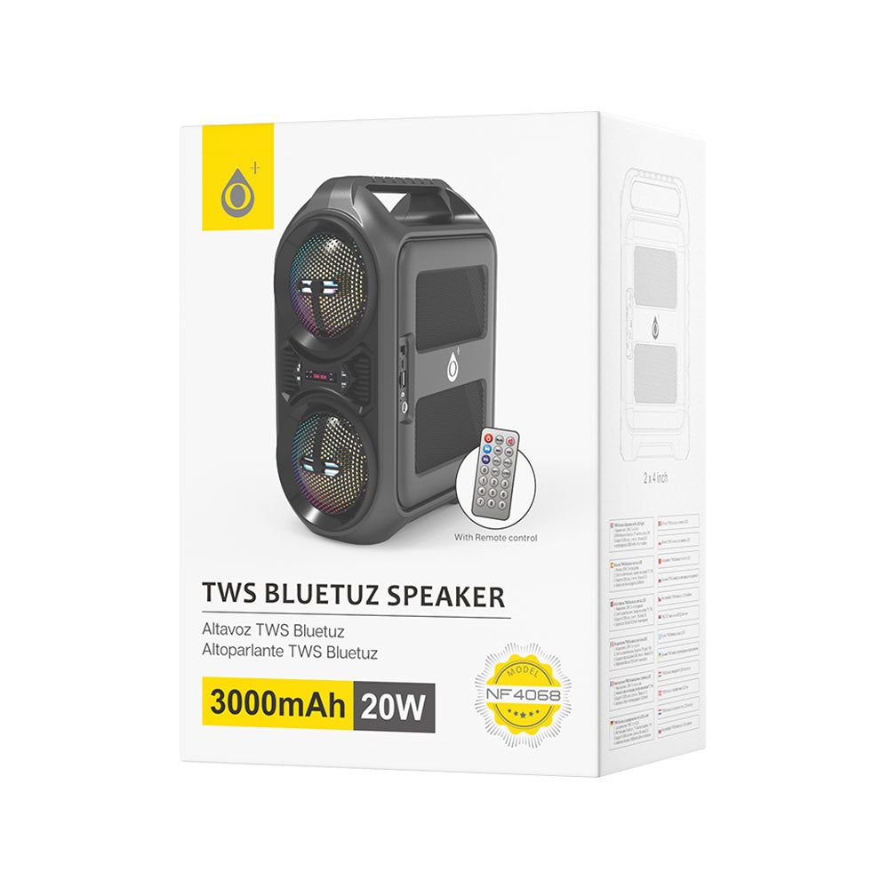 Тонколона One Plus NF6048, Караоке, Bluetooth, TWS, USB, SD, FM, AUX, Черен - 22164