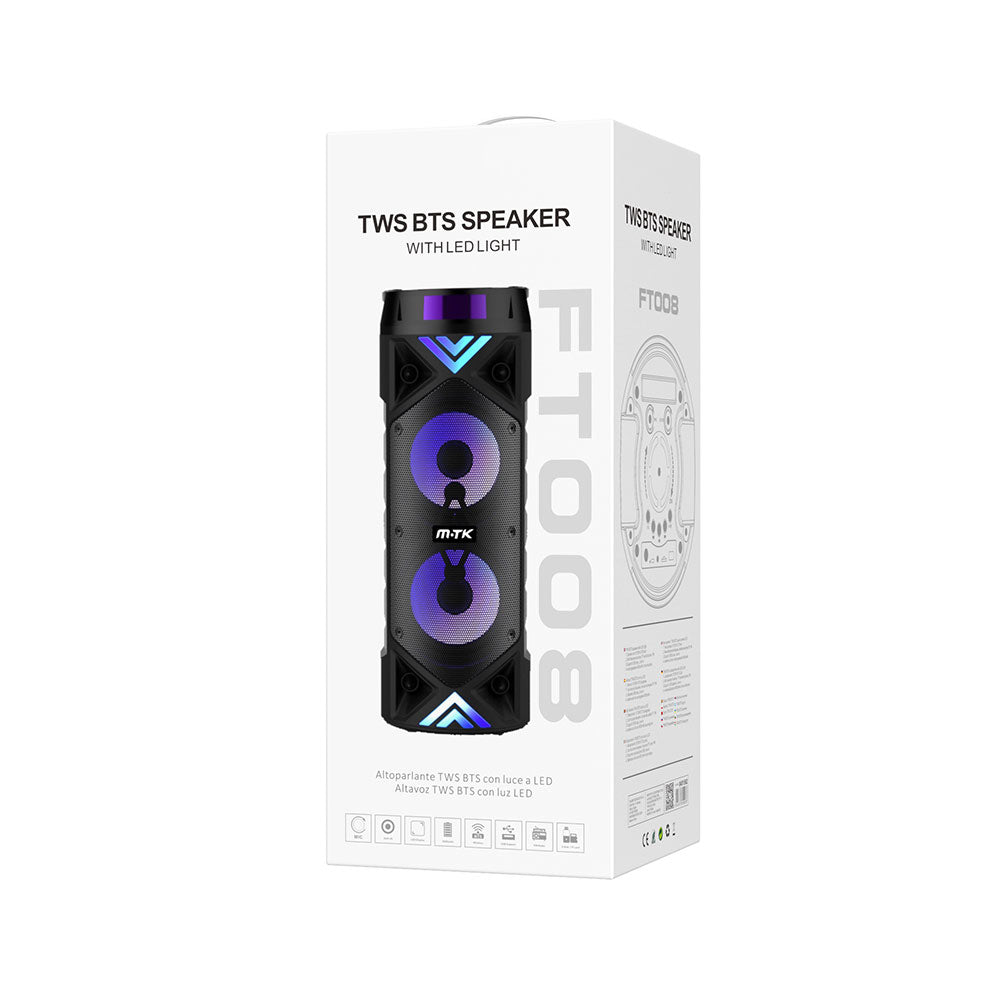 Тонколона No brand FT008, Караоке, Bluetooth, USB, SD, FM, AUX, Черен - 22174