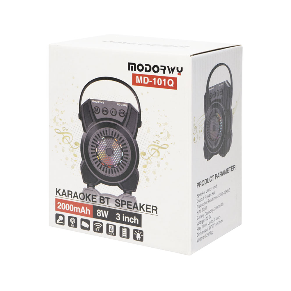 Тонколона Modorwy MD-101Q, Караоке, Bluetooth, USB, SD, FM, AUX, Черен - 22175