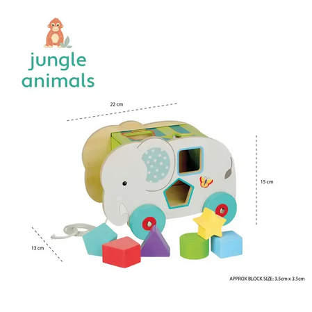 Сортер за дърпане "Слонче" - Jungle Animals - снимка 3