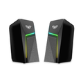 Тонколони Aula N-521, 2x3W, USB, RGB, Черен - 22181