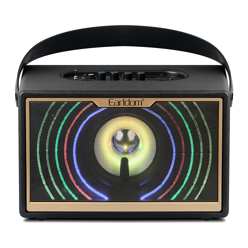 Тонколона Earldom ET-LK3, Караоке, Bluetooth, USB, FM, AUX, 2 Микрофона, Черен - 22198