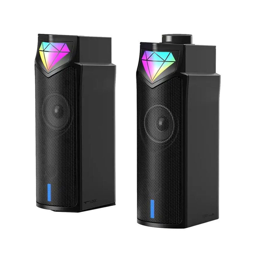Тонколони Onikuma L1, 2x5W, USB, RGB, Черен - 22217