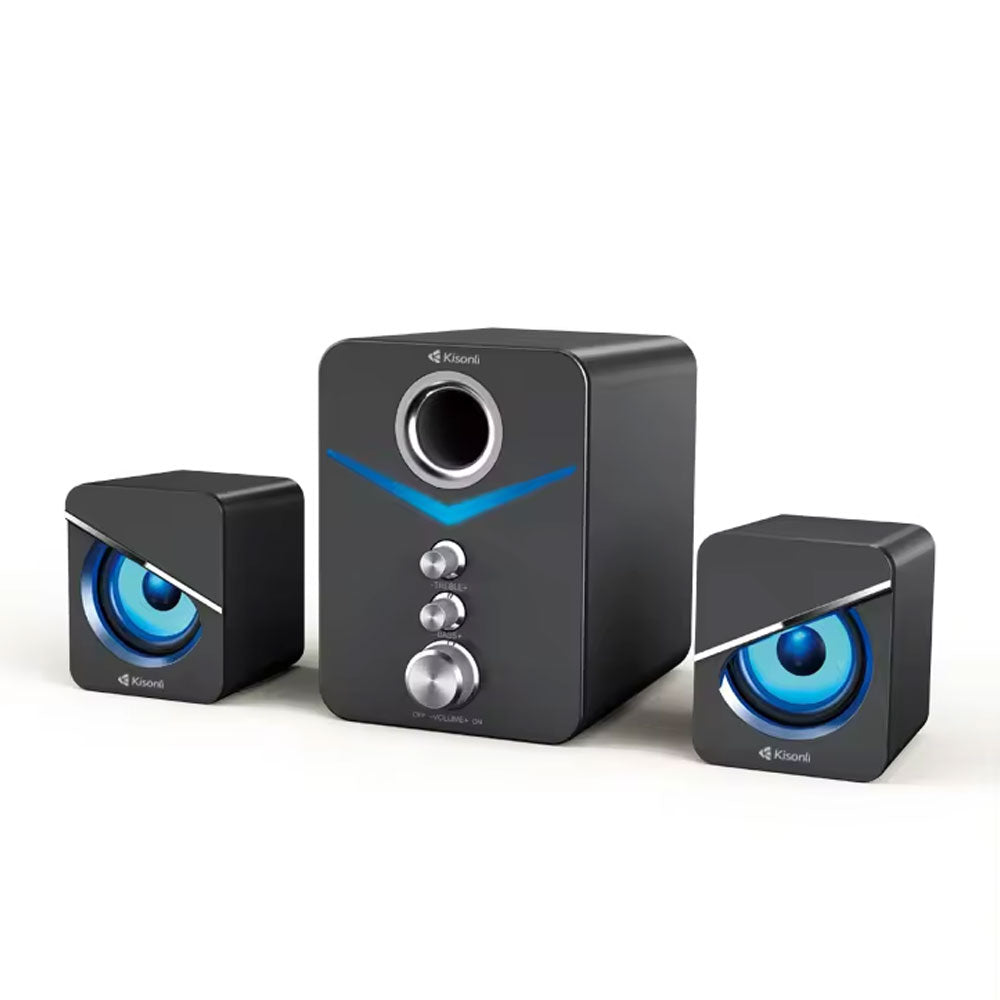 Тонколони Kisonli U-3100, AUX, 3W+2x2W, Черен - 22223