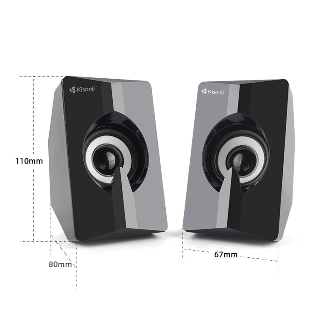 Тонколони Kisonli L-2020, AUX, 2x3W, Черен - 22240