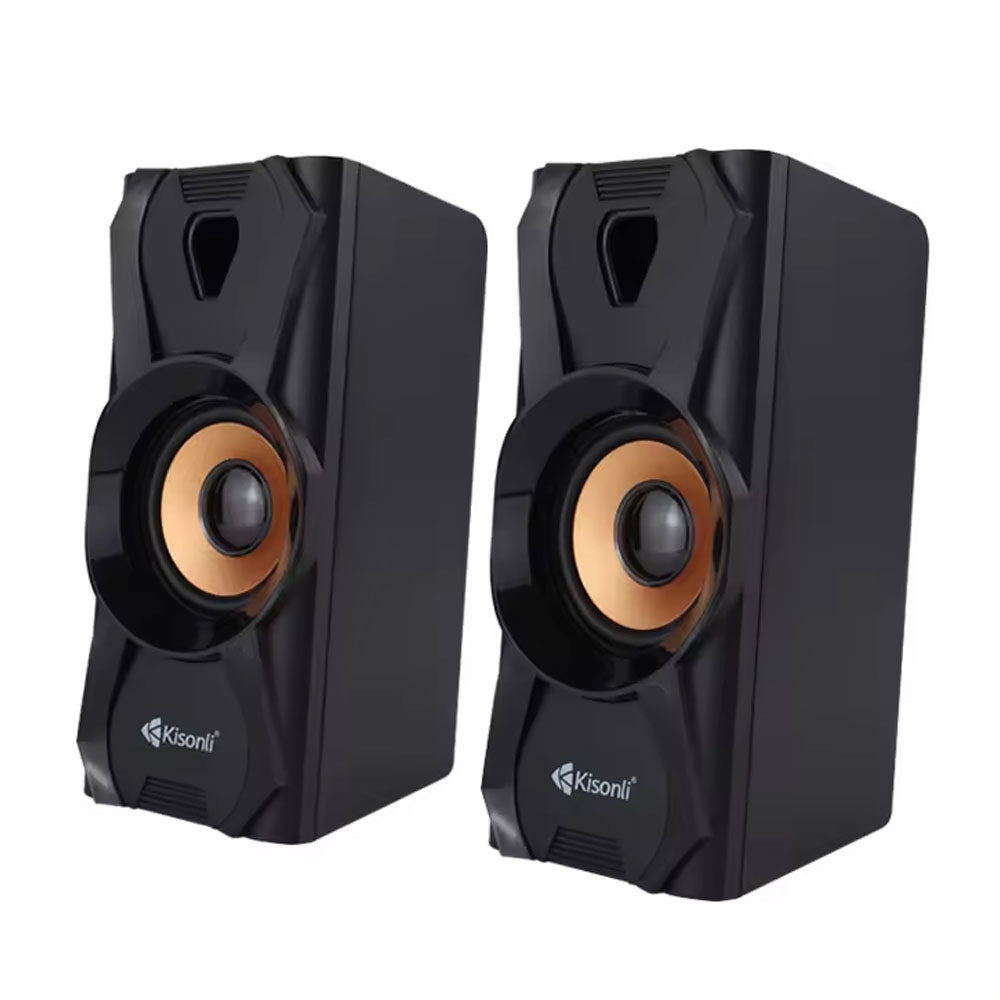 Тонколони Kisonli U-9003, AUX, 2x3W, Черен - 22252