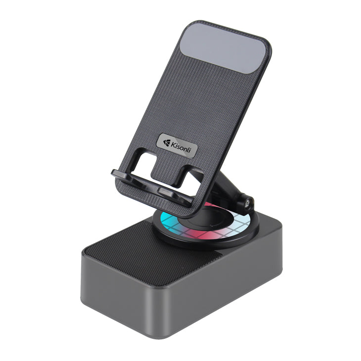 Тонколона със стойка за телефон Kisonli M1 Plus, Bluetooth,  USB, RGB, Различни цветове - 22273