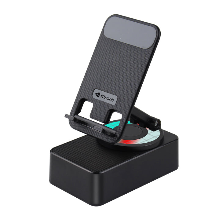 Тонколона със стойка за телефон Kisonli M2, Bluetooth, USB, RGB, Различни цветове - 22274