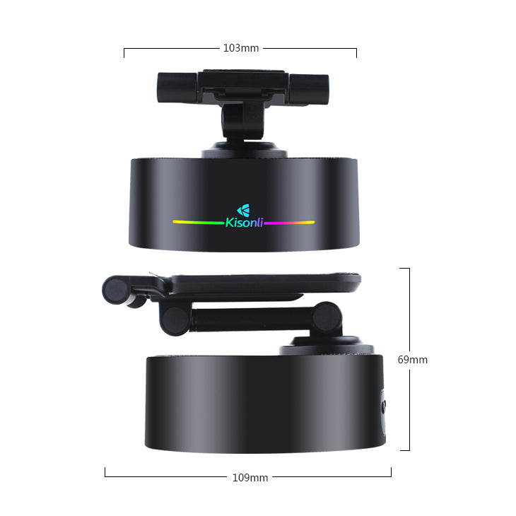 Тонколона със стойка за телефон Kisonli M5, Bluetooth, Безжично зареждане, FM, AUX, RGB, Различни цветове - 22275