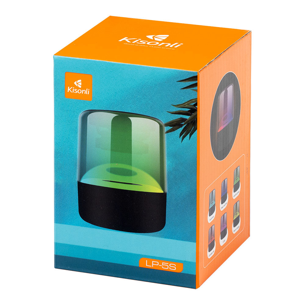 Тонколона Kisonli LP-5S, Bluetooth, USB, SD, FM, RGB, Черен - 22278