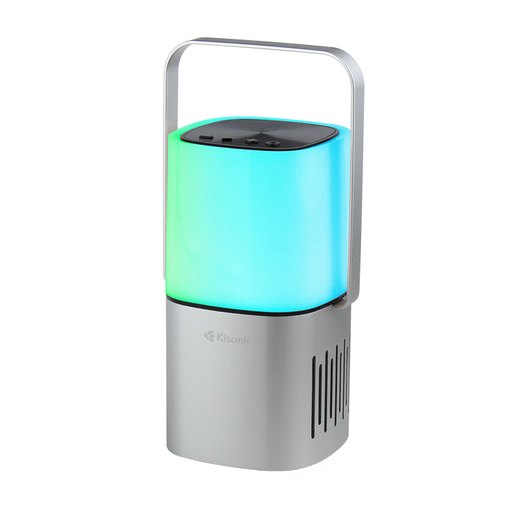 Тонколона Kisonli Q6 Plus, Bluetooth, AUX, SD, FM, RGB, Сребрист - 22282