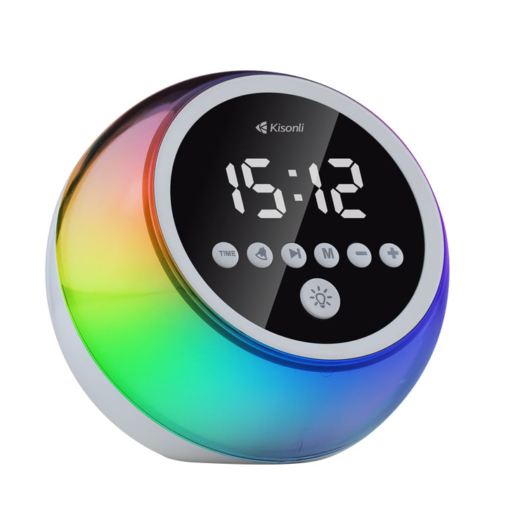 Тонколона Kisonli Q6C, Bluetooth, SD, FM, RGB, Бял - 22283