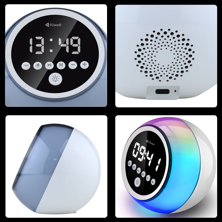 Тонколона Kisonli Q6C, Bluetooth, SD, FM, RGB, Бял - 22283