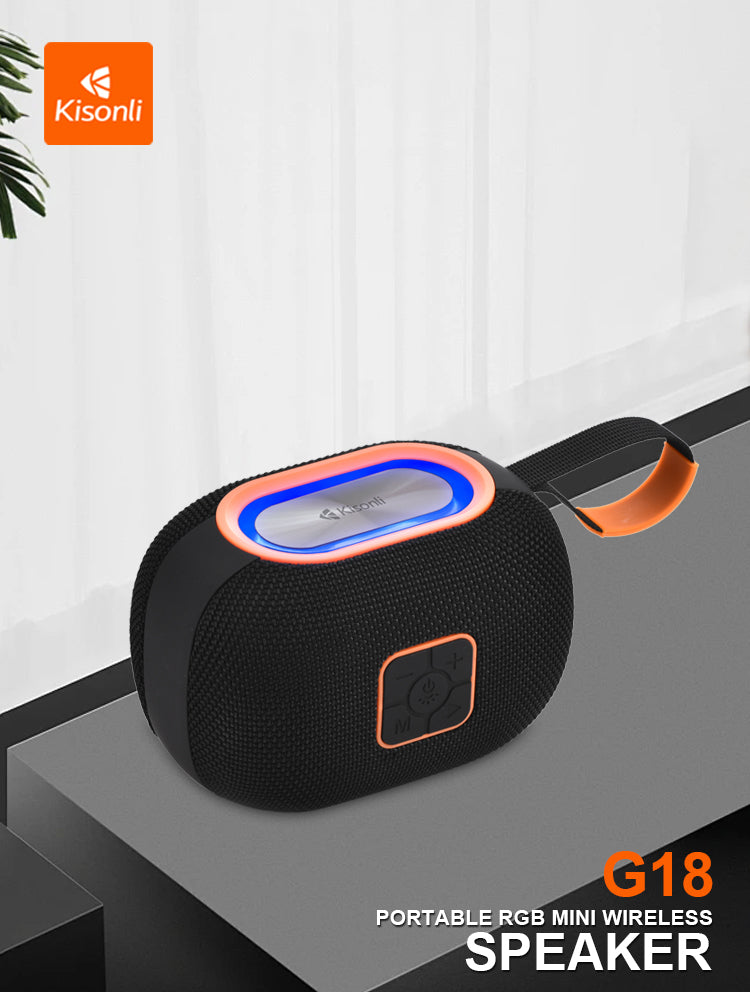 Тонколона Kisonli G18, Bluetooth, USB, SD, AUX, FM, RGB, Различни цветове - 22291