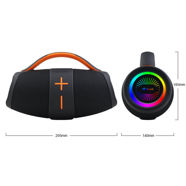 Тонколона Kisonli K5, Bluetooth, USB, SD, AUX, RGB, Черен - 22295