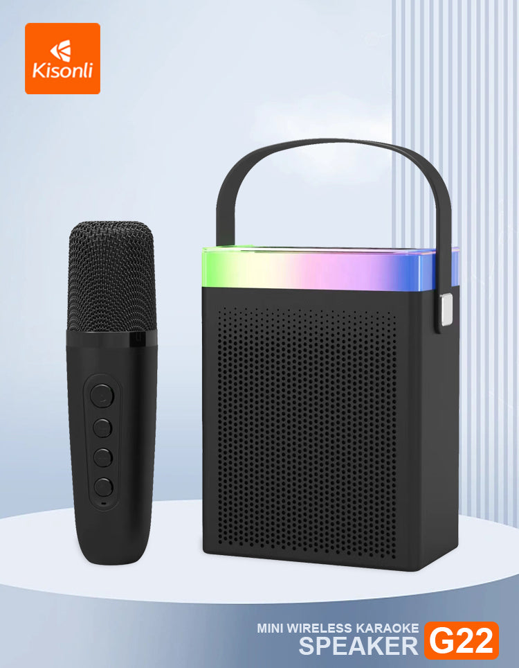Тонколона Kisonli G22, Караоке, Bluetooth, USB, SD, AUX, RGB, Различни цветове - 22297