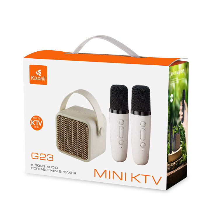 Тонколона Kisonli G23, Караоке, Bluetooth, USB, SD, AUX, RGB, Черен - 22298