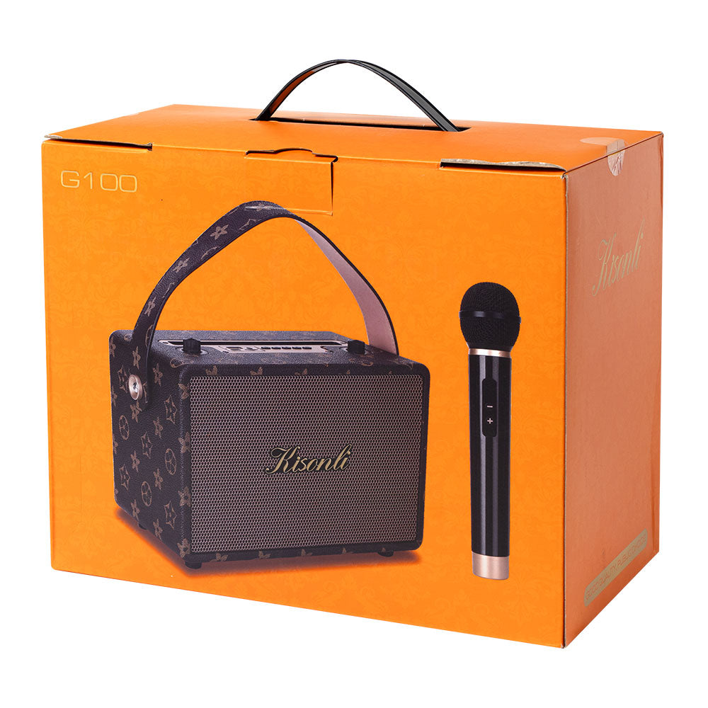 Тонколона Kisonli G100, Караоке, Bluetooth, USB, SD, AUX, Различни цветове - 22299