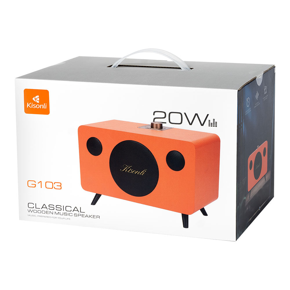 Тонколона Kisonli G103, Bluetooth, USB, SD, AUX, Различни цветове - 22302