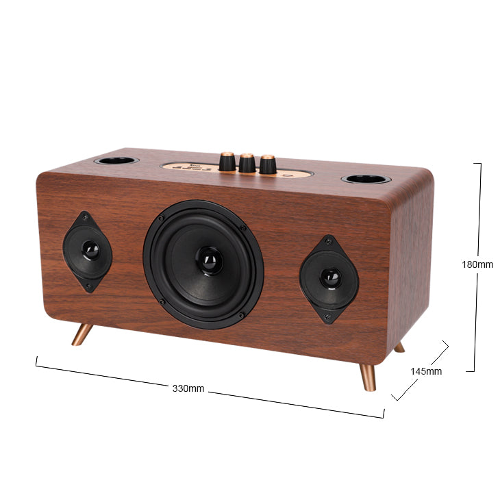 Тонколона Kisonli G105, Караоке, Bluetooth, USB, SD, AUX, Кафяв - 22304