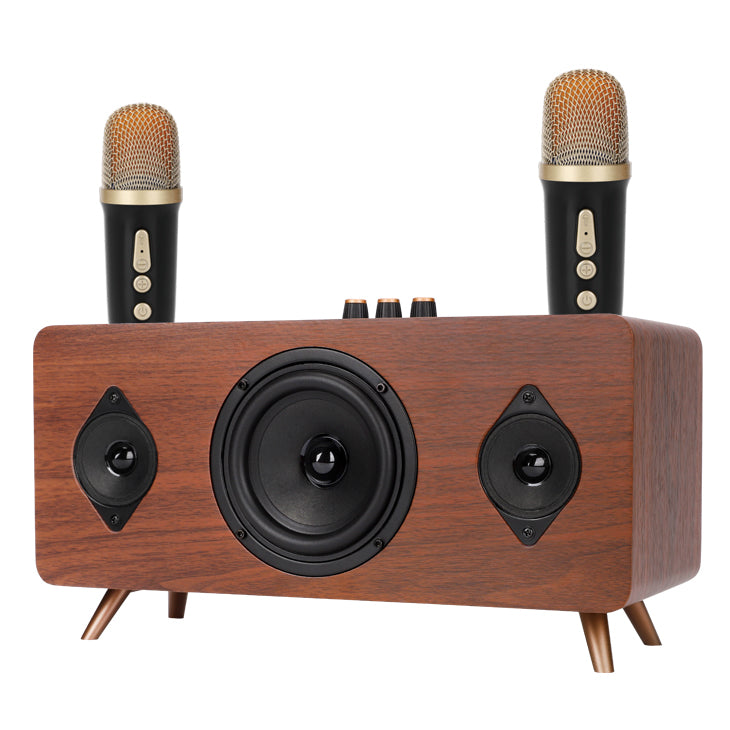 Тонколона Kisonli G105, Караоке, Bluetooth, USB, SD, AUX, Кафяв - 22304