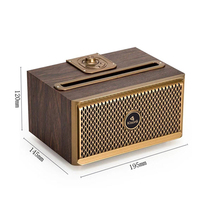 Тонколона Kisonli G1, Bluetooth, USB, SD, AUX, FM, Кафяв - 22309