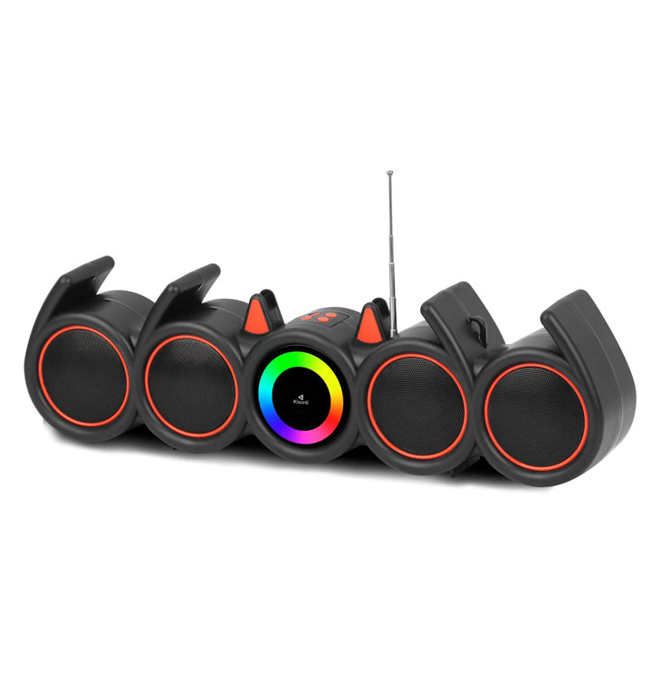 Тонколона Kisonli LED-918, Bluetooth, USB, SD, RGB, AUX, FM, Черен - 22317