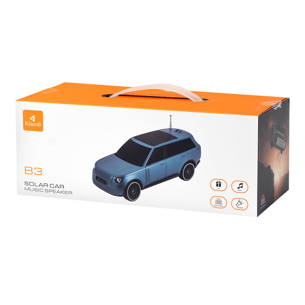 Тонколона Kisonli B3, Bluetooth, Солар, USB, SD, FM, Черен - 22318