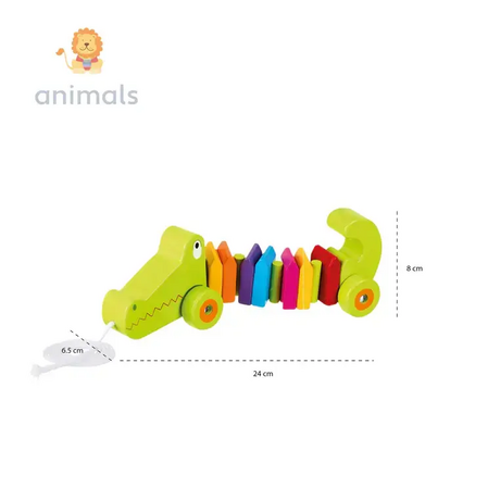 Дървен крокодил за дърпане - Animals - снимка 4