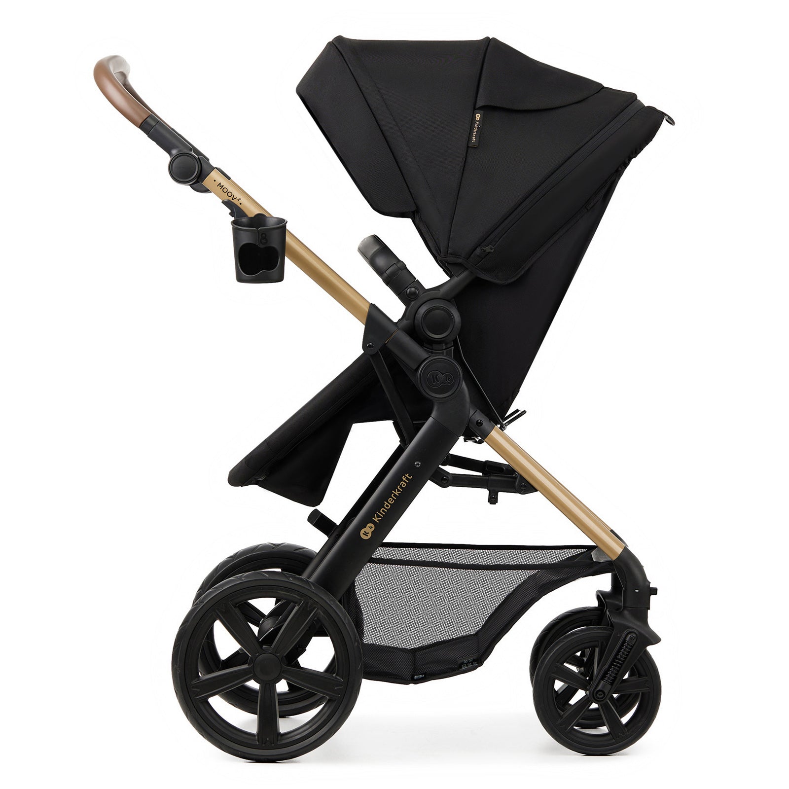 KinderKraft MOOV 2 бебешка количка 3в1 PURE BLACK - снимка 7