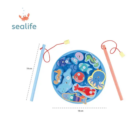 Дървен Магнитен Риболов - Sea Life - снимка 4