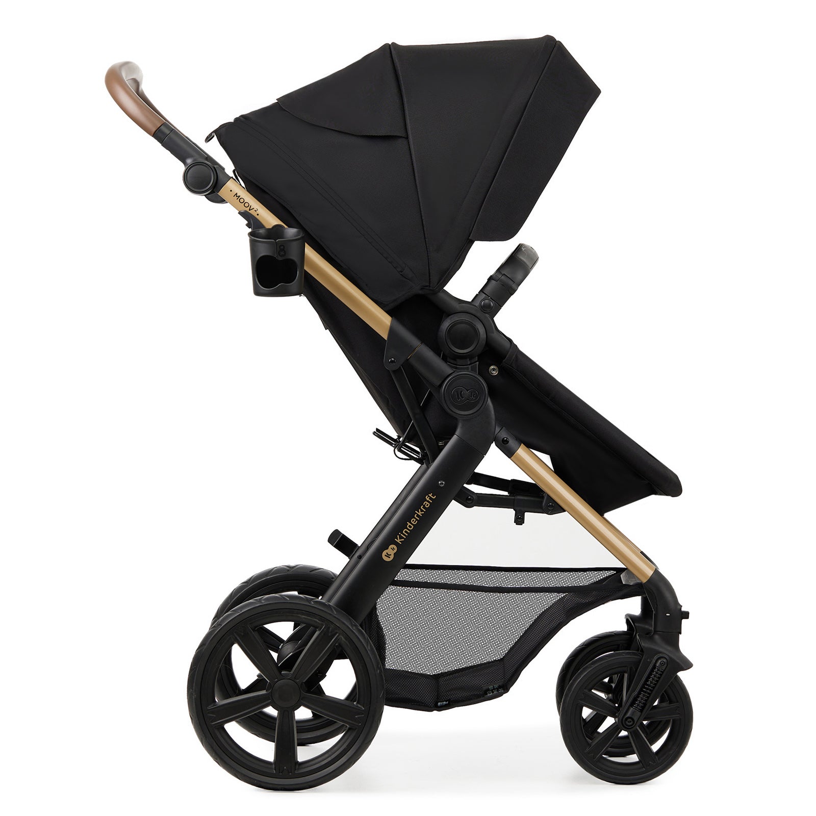 KinderKraft MOOV 2 бебешка количка 3в1 PURE BLACK - снимка 6