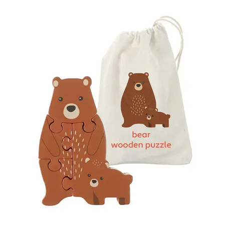 Дървен Пъзел "Мечета" - Woodland Animals - снимка 3