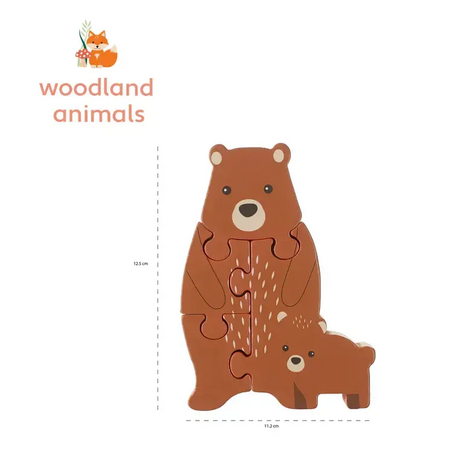Дървен Пъзел "Мечета" - Woodland Animals - снимка 6