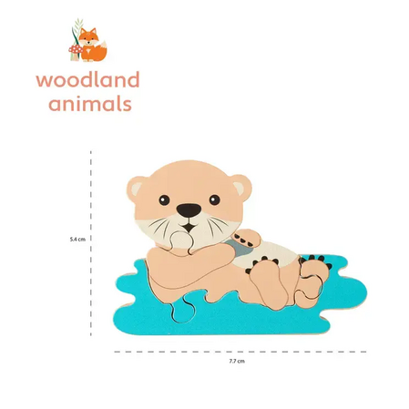 Дървен Пъзел "Горска Видра" - Woodland Animals - снимка 5