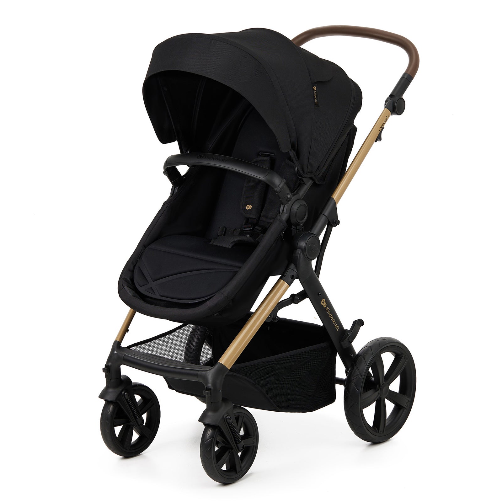 KinderKraft MOOV 2 бебешка количка 3в1 PURE BLACK - снимка 5