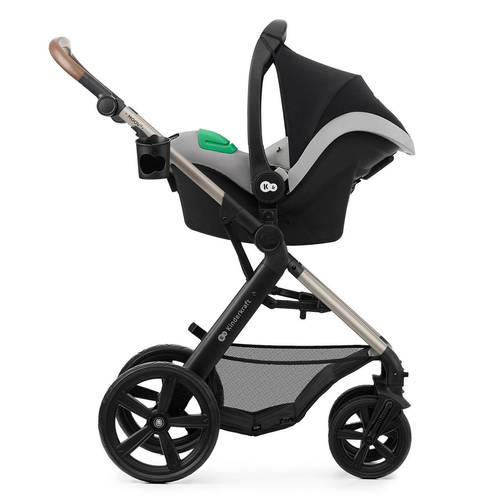 KinderKraft MOOV 2 бебешка количка 3в1 MOONLIGHT GREY - снимка 3