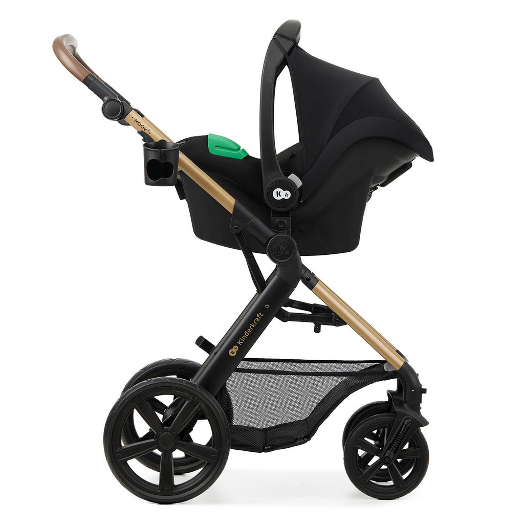 KinderKraft MOOV 2 бебешка количка 3в1 PURE BLACK - снимка 3
