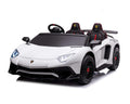 Акумулаторна кола Licensed Lamborghini Aventador SVJ White + батерия 24V/10AH