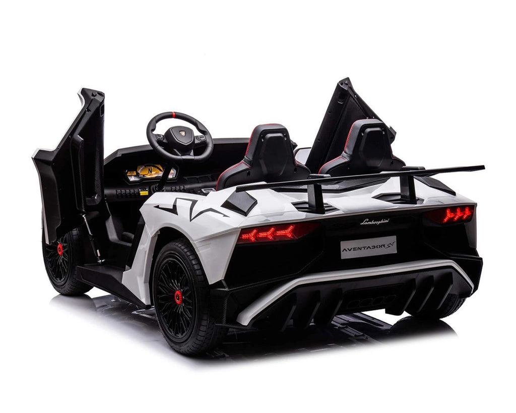 Акумулаторна кола Licensed Lamborghini Aventador SVJ White + батерия 24V/10AH - снимка 4