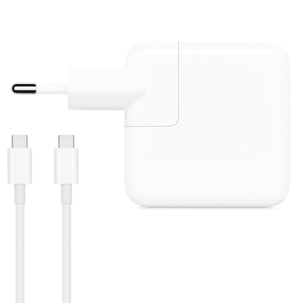 Адаптер DeTech, За Apple, 29W, Type-C, Бял - 328