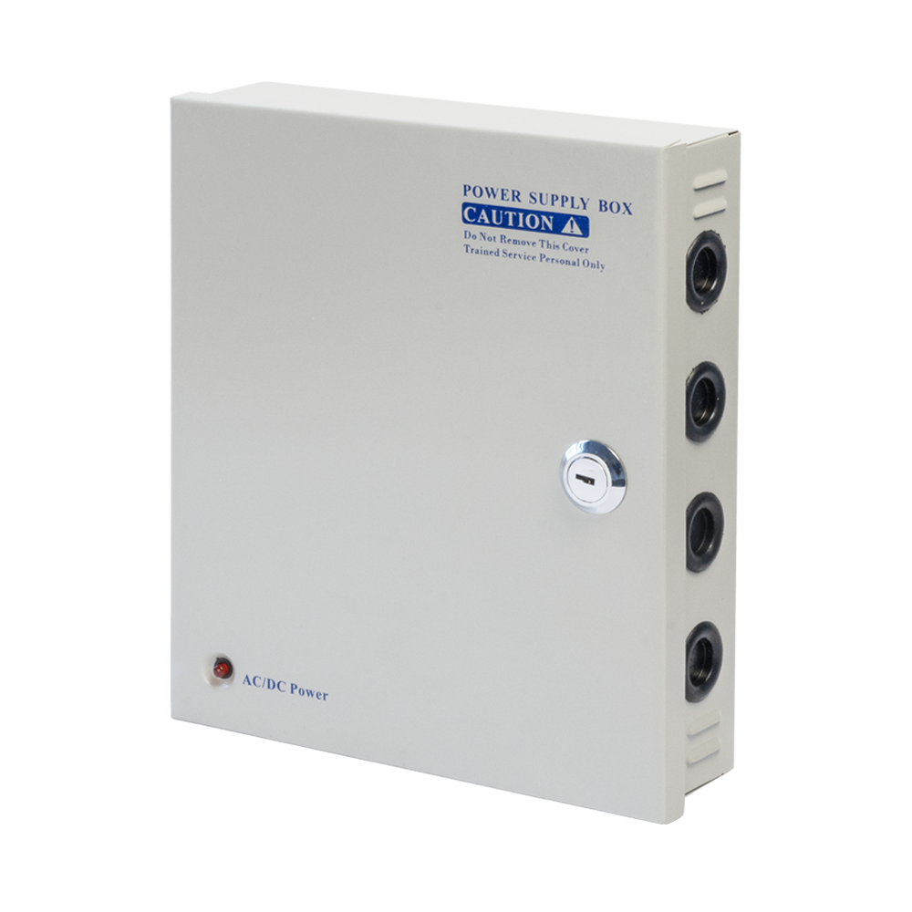 Импулсен захранващ блок No brand, 12V/5A, 9 Изхода, Метална кутия, Сив - 343